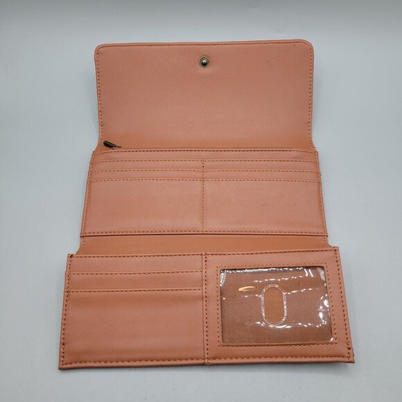 Universal Thread Womens Brown Faux Leather Wallet Tri-Fold Snap Closure - Picture 3 of 8